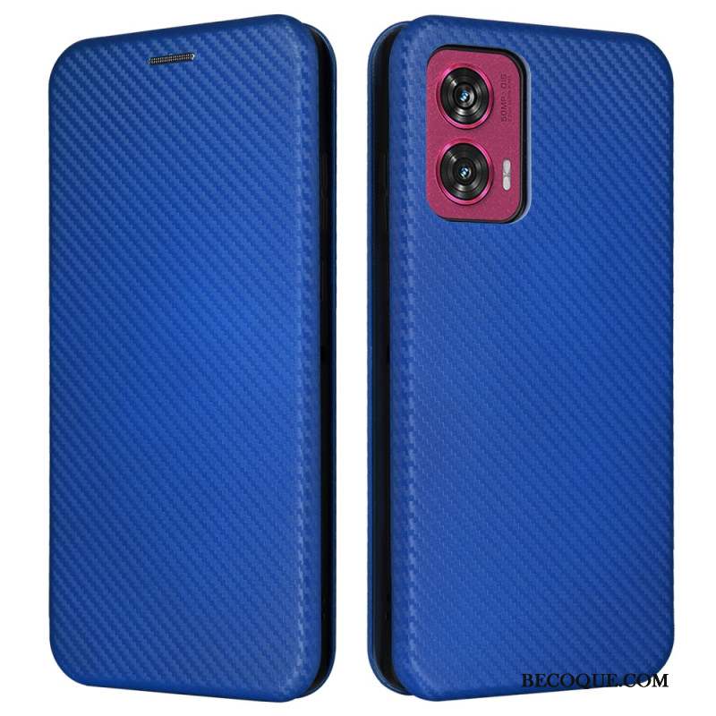 Flip Cover Motorola Edge 50 Fusion Fibre Carbone