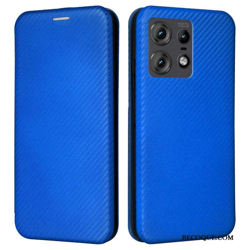 Flip Cover Motorola Edge 50 Pro Fibre Carbone