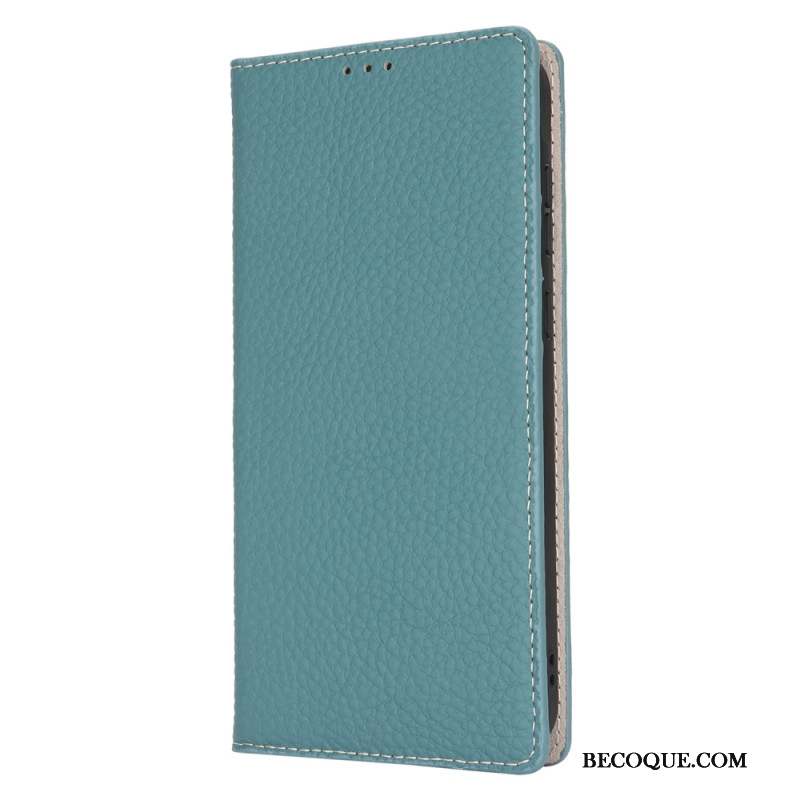 Flip Cover Samsung Galaxy S24 FE Cuir Texture Litchi