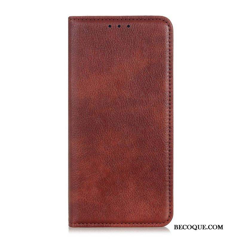 Flip Cover Sony Xperia 1 IV Cuir Fendu Litchi