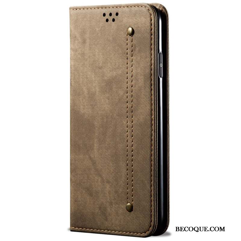 Flip Cover Xiaomi Redmi Note 13 5G Tissu Jeanns