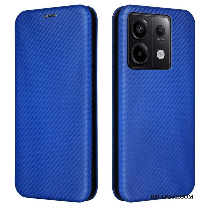 Flip Cover Xiaomi Redmi Note 13 Pro 5G / Poco X6 5G Fibre Carbone