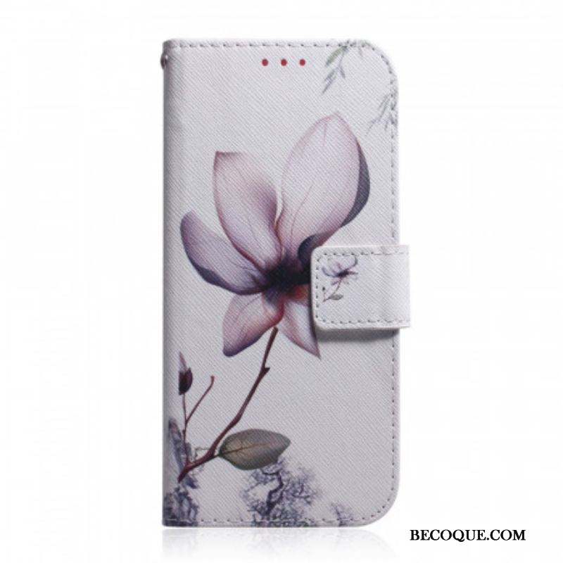 Housse Moto G41 / G31 Fleur Vieux Rose