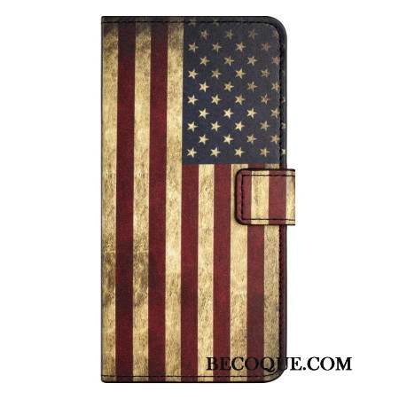 Housse Samsung Galaxy A15 5G Drapeau Américain Vintage