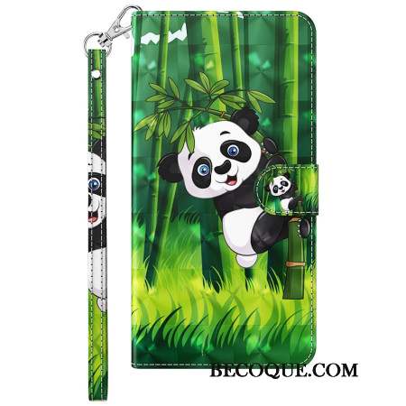 Housse Samsung Galaxy A15 Panda Bambou à Lanière