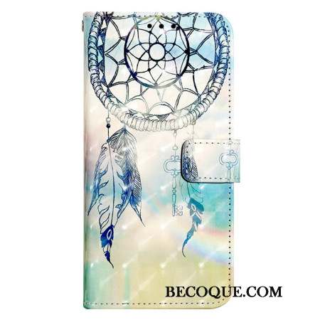 Housse Samsung Galaxy S24 5G Attrape Rêves Aquarelle Bleu