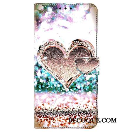 Housse Samsung Galaxy S24 5G Coeur Diamant Rose