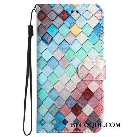 Housse Samsung Galaxy S24 5G Grilles à Lanière