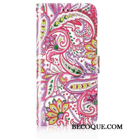 Housse Samsung Galaxy S24 5G Motif Floral Rose à Lanière