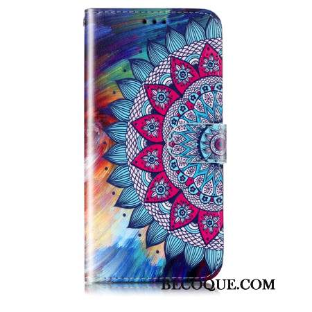 Housse Samsung Galaxy S24 5G Motif Mandala à Lanière