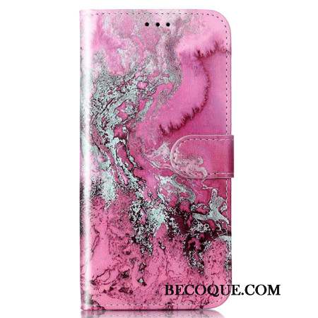 Housse Samsung Galaxy S24 5G Motif Marbré Rose