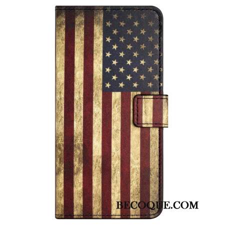 Housse Samsung Galaxy S24 FE Drapeau Américain Vintage