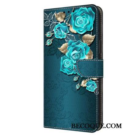 Housse Samsung Galaxy S24 Plus 5G Roses Bleues