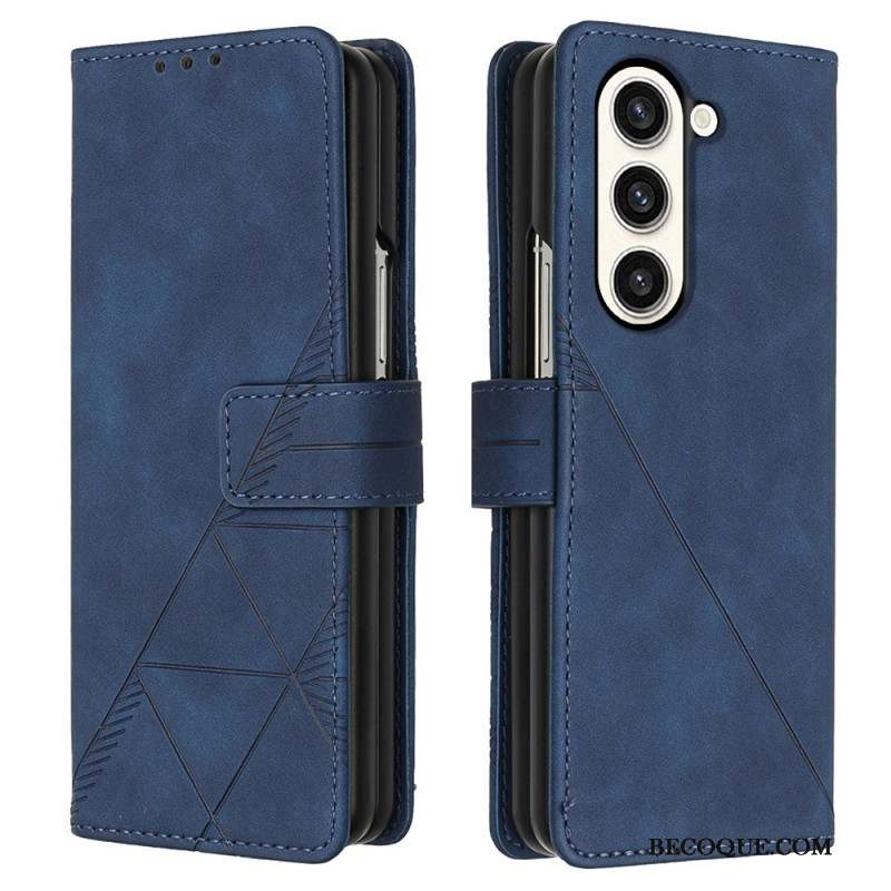 Housse Samsung Galaxy Z Fold 5 Motif Triangles