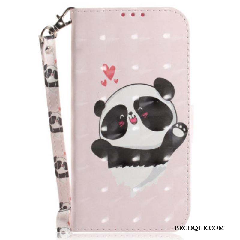 Housse Xiaomi 12 / 12X Panda Love à Lanière