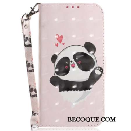 Housse Xiaomi 14T Pro Panda Love à Lanière