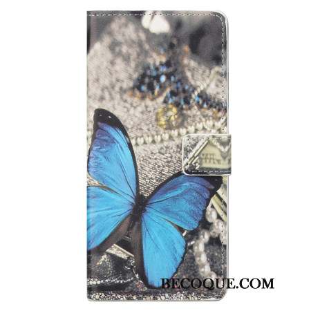 Housse Xiaomi Redmi Note 13 5G Papillon Bleu