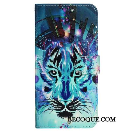 Housse iPhone 16 Motif Loup à lanière