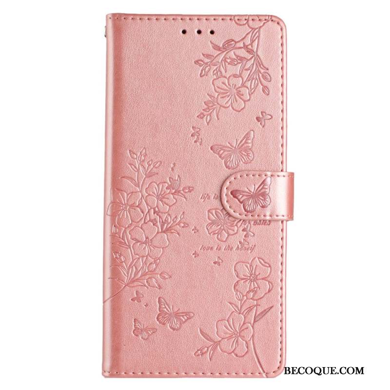 Housse iPhone 16 Motif Papillons Floraux