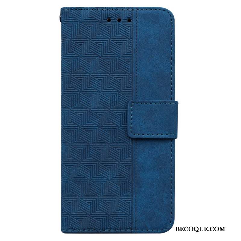 Housse iPhone 16 Motif Tissé à Lanière