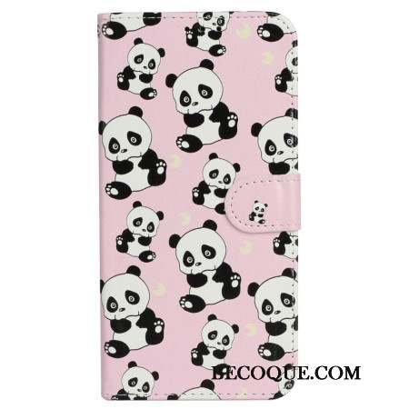 Housse iPhone 16 Pandas à Lanière