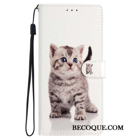 Housse iPhone 16 Plus Chaton à Lanière