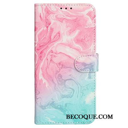 Housse iPhone 16 Plus Marbre Rose Vert