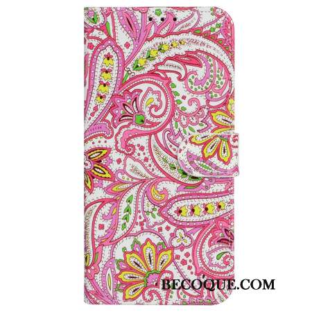 Housse iPhone 16 Plus Motif Floral à Lanière