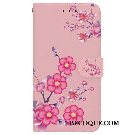 Housse iPhone 16 Plus Sakura à Lanière