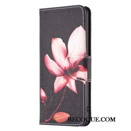 Housse iPhone 16 Pro Max Fleur Rose avec Fond Noir